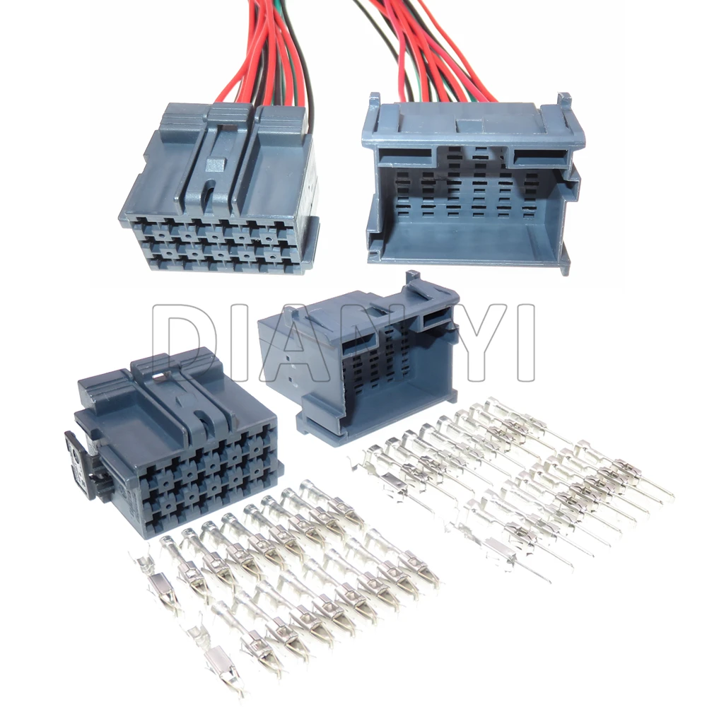1 Set 18 Way Automotive Plastic Housing Plugs Car Electrical Connector 1-967624-1 1-967629-1 Auto Unsealed Socket With Terminal