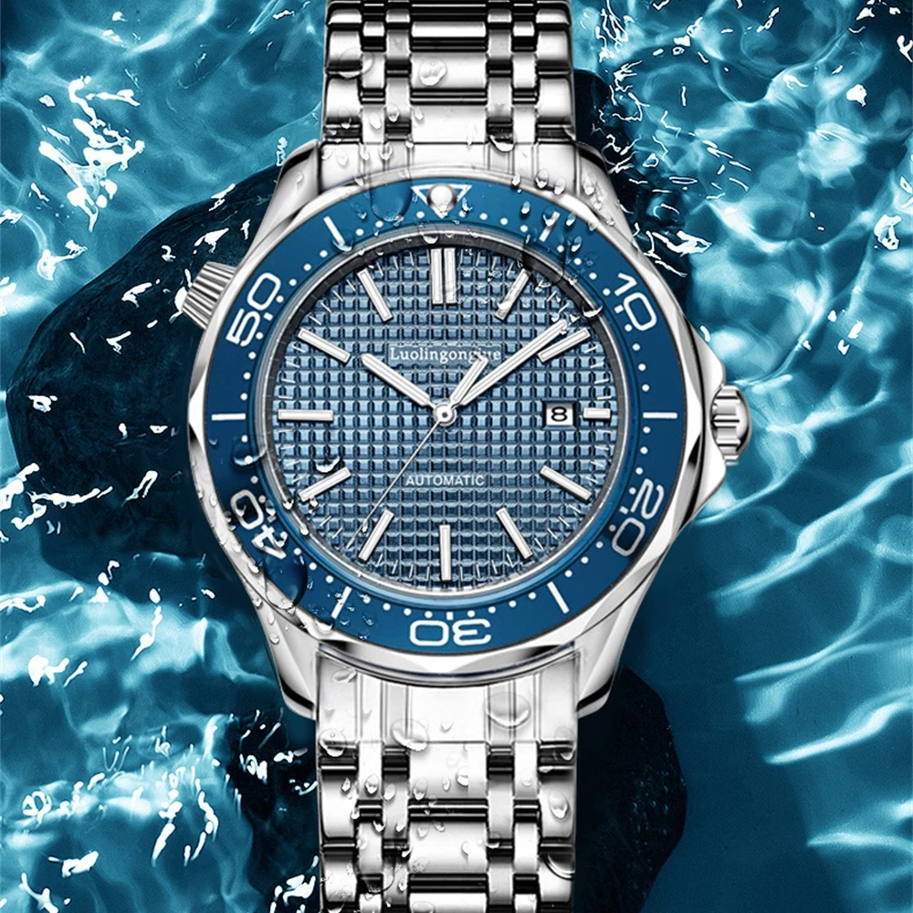 Men's Luxury Brand Business Sport Automatic Mechanical Watches Waterproof MM300 NH35 Steel Watch For Man WristWatches Clock