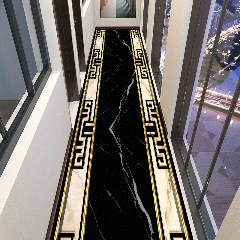 Home Long Corridor Carpet Modern Runner Hallway Carpets Hotel Hall Luxury Floor Mat Non-slip Room Doorway Aisle Rug Customizable 2