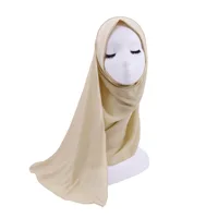 One Piece Amira Muslim Women Chiffon Hijab Instant Scarf Turban Ramadan Islam Pray Hijabs Head Wrap Shawl Pull On Headscarf Hats