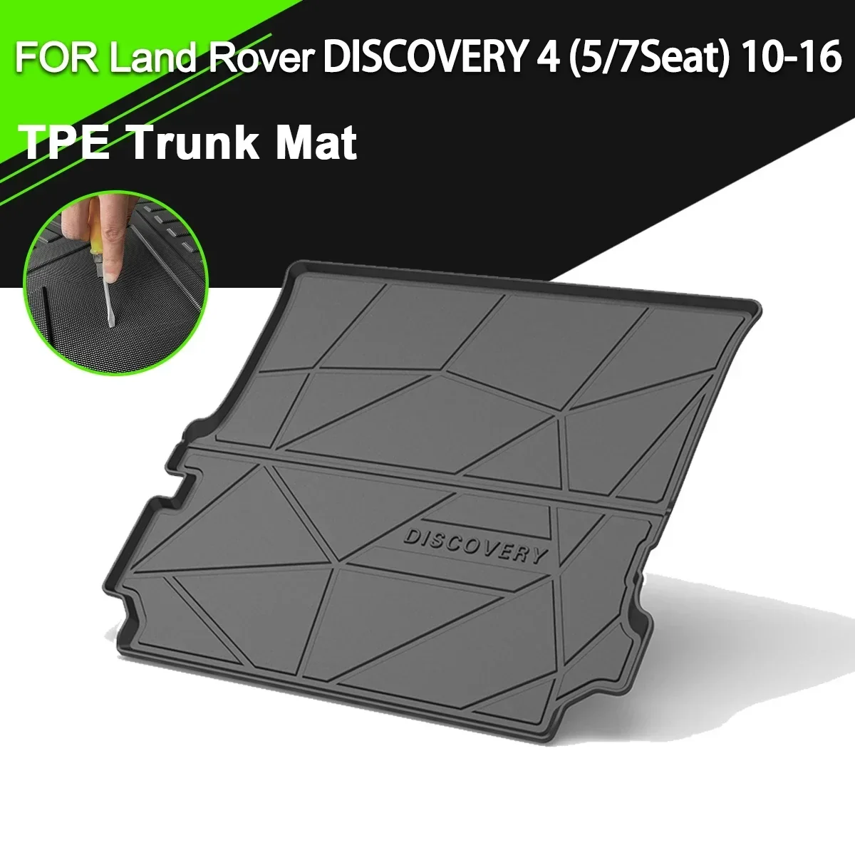 

Car Rear Trunk Cover Mat Rubber TPE Non-Slip Waterproof Cargo Liner Accessories For Land Rover DISCOVERY 4(5/7 Seater) 2010-2016