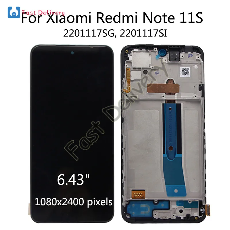 LCD Display Screen For Xiaomi Redmi Note 11 Pro LCD Display With Touch Screen Digitizer Assembly For Redmi Note11 2201117TG 2201117TI