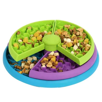 Pet supplies Slow food bowl anti choking cat bowl dog basin puzzle feeder healthy pet rotating game board 1