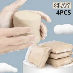 Children's Electric Pottery Wheel Kit with Sculpting Tools - Creative DIY Clay Crafts (Clay 4Pcs)