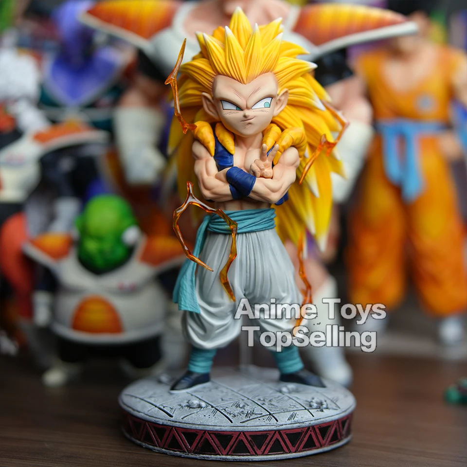 25cm/9.84in Anime Dragon Ball Z Figure Super Saiyan 3 Gotenks