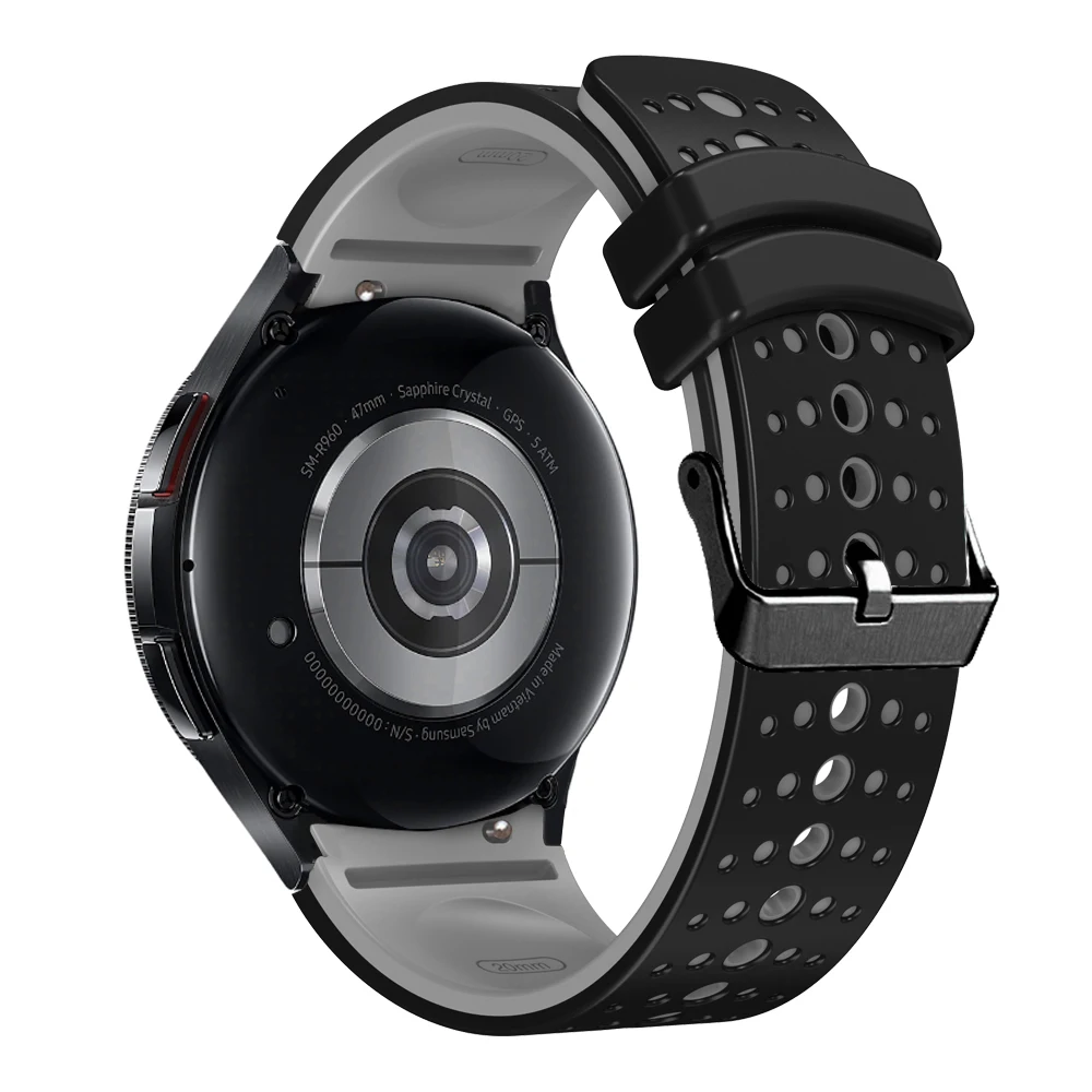 Breathable No-Gap Silicone Watch Strap