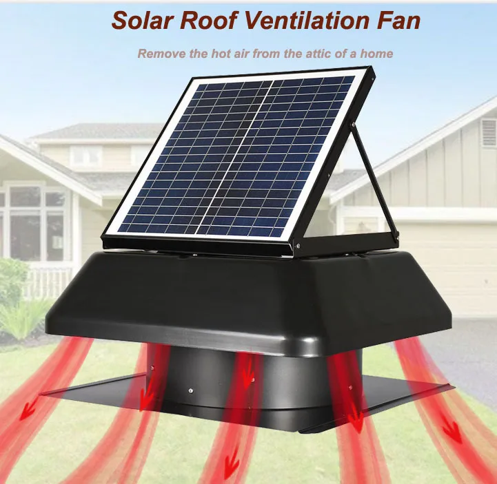 Industrial Roof Ventilation Equipment 30w 14'' Active Solar Powered Roof  Venting Air Exhaust Fan For Warehouse / Workshop - Switching Power Supply -  AliExpress