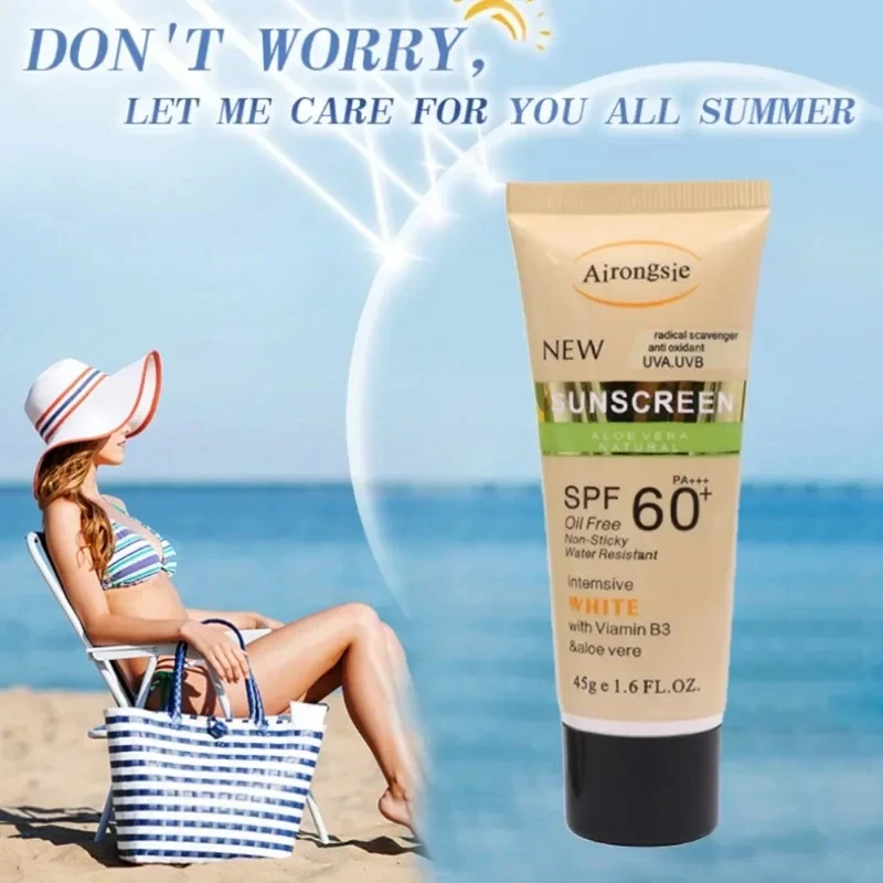 

Sunscreen Spf60 pa Facial Isolation Whitening Brightening UV Waterproof Sweat 2 In 1 Full Body Sun Protection Brighten Skin Tone