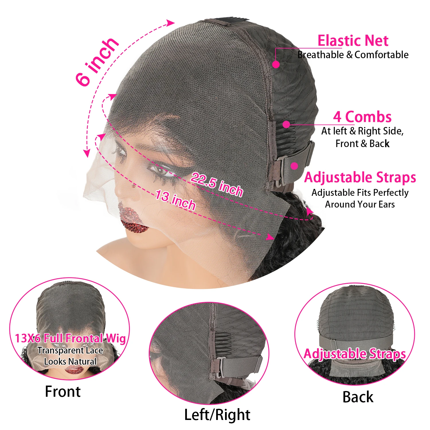 Brazilian 12A Burmese Curly Human Hair Wig 13x6 HD Lace Front Wig For Women Deep Curly Full Lace Wigs Natural Color Wig