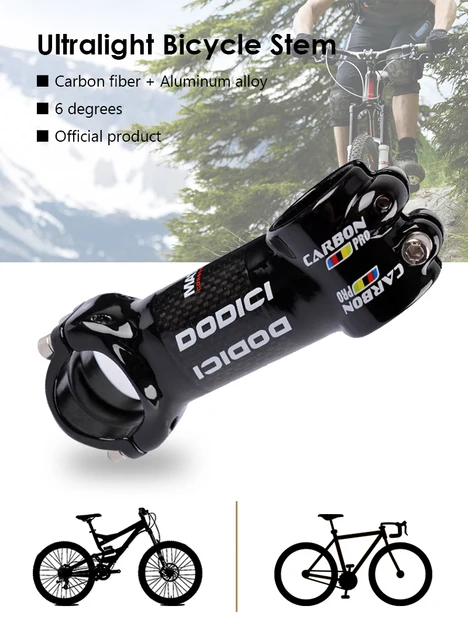 カーボン製マウンテンバイク用フラットハンドルバー｜MTB用フラットハンドルバー フルカーボンファイバーバイクステム、マウンテンロード自転車バイクパーツ角度6/17度サイクリングハンドルバー31.8mm MTBパー