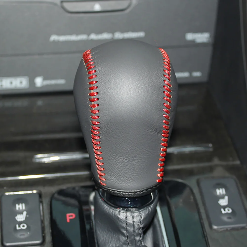 Yuji-Hong Genuine Leather Covers Case for Honda Spirior Accord 2008-2015 Genuine Leather Handbrake Automatic Gear Cover hand brake cover