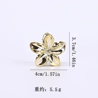 Fashionable Simple Shiny Egg-Shaped Flower Hair Clip，Ladies、Girls Party Hair Accessories 4cm