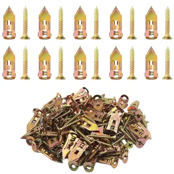 셀프 태핑 나사 키트 포함 금속 해머, 건식 벽체 앵커, 석고 보드용 벽 앵커 고정 플러그 및 나사, 10x30mm, 10 개