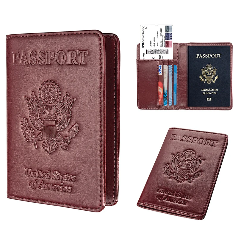 RFID Anti USA Passport Holder Cover Women American Passport