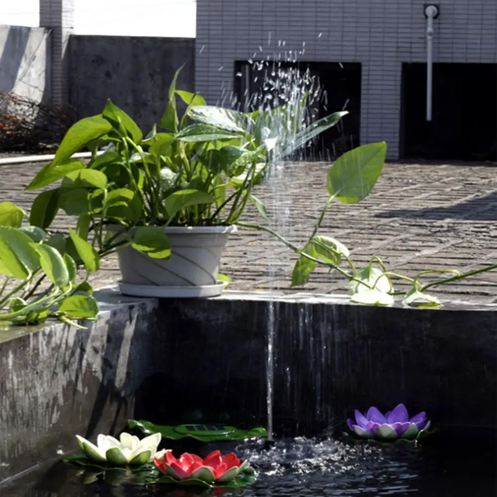 13cm 16cm Solar Fountain With 6 Nozzle Water Fountain Fast Starting High Efficiency Solar Power Bird Bath Pump