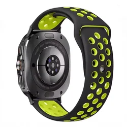 Two-Tone Silicone Breathable Sports Wristband Bracelet (Black yellow)