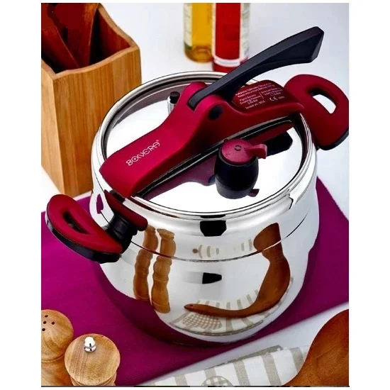 1052 Különleges 6 Liter Nyomásfőző Üveg Borító Ajándék 18/10 Rozsdamentes Gyilkos - Image 2