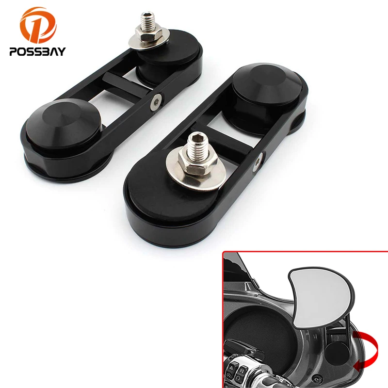 Motorcycle Adjustable Drop Mirror Mounts Rearview Mirror Bracket for Harley Street Glides FLHX
