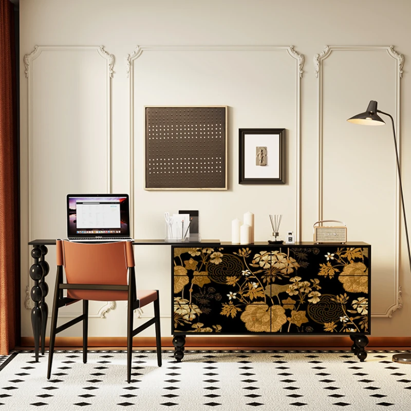 

Chest of Six Drawers New Small Apartment Sideboard Living Room Entrance Curio Dressing