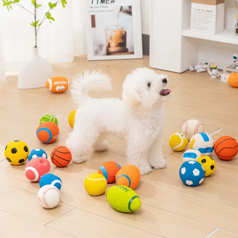 Jouets en Latex pour Chiens - Ballons Rugby, Football, Baseball - 2025 - Vêtement et accessoires pour chiens - Doglovedesign