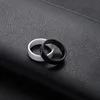 6mm Flat Black White Ceramic Rings For Women Men Minimalist Zirconia Jewelry Waterproof Simple Fashion Gift US Size 6 To 12 2