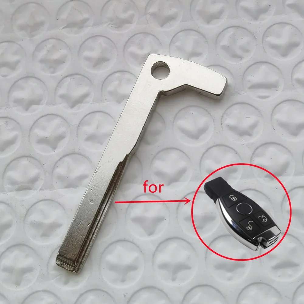 1Pcs Replacement Uncut Emergency Spare Key Blade For Mercedes Benz 2008 E300 C200 C300 S350 S300 S500