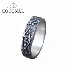 

Coconal Women Thin Charm Daisy Flower Open Ring for Woman Daily Jewelry Relief Flower Design Female Bohemia Simple Ring Gift