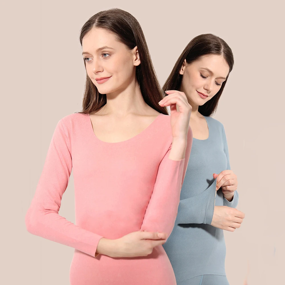 Thermal Underwear For Women Sexy Warm Long Johns Velvet Slim Seamless Thermal Underwear Set Warm Pijamas Women Winter Clothes