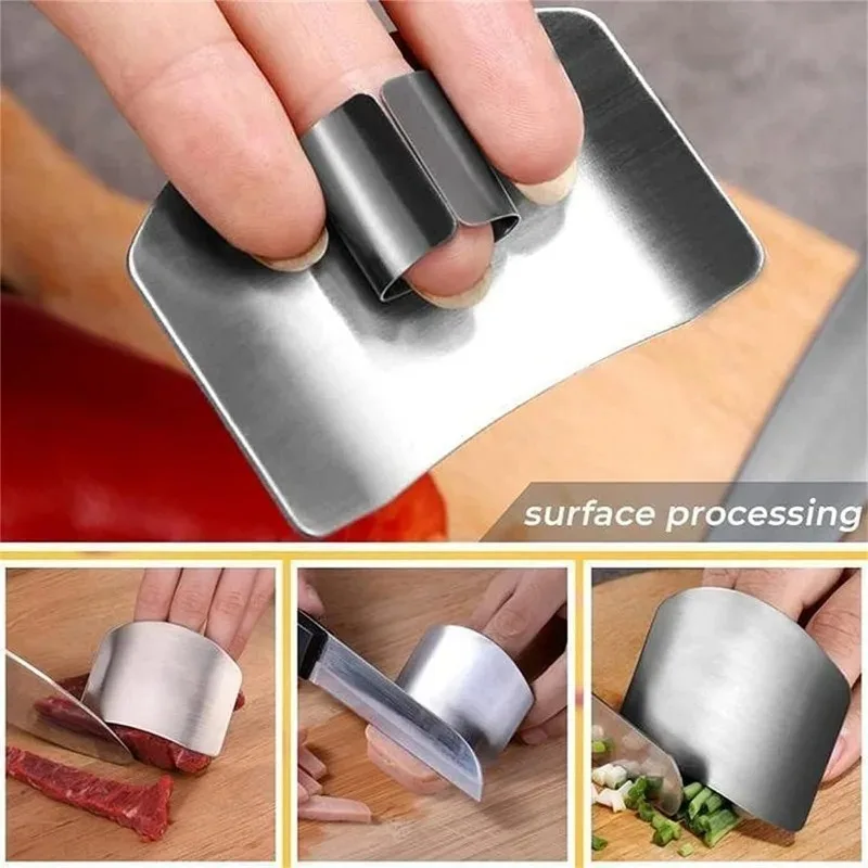 2/1Pcs Stainless Steel Finger Protector Anti-cut Finger Guard Vegetable Cutting Hand Protecter Kitchen Gadgets Tools