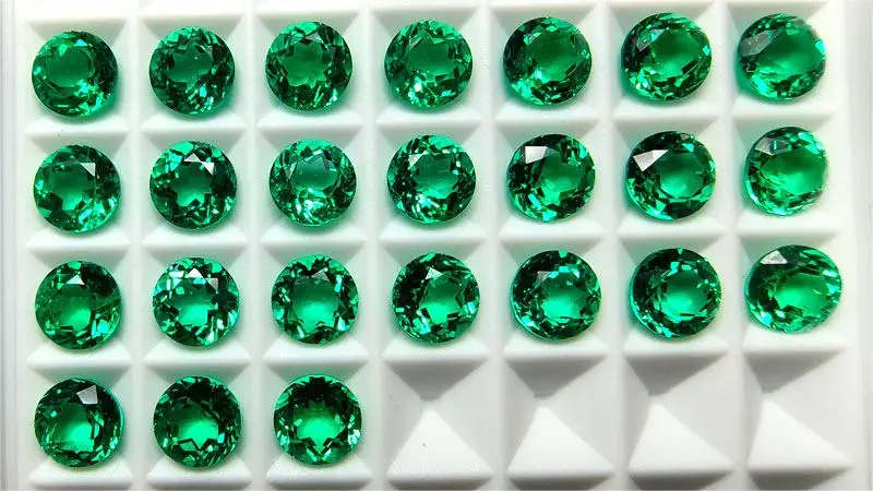 Lab Grown Emerald Gemstone for Jewelry Selectable Certificate