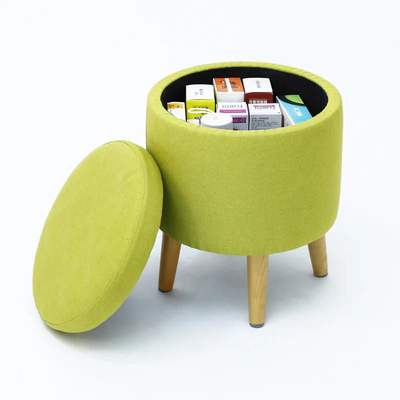 Lohascamping Home Office Camping Round Removable Stool Storage Shoe Change Footrest Stool Dressing Chair sofa stool makeup stool