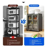 Soporte organizador de palillos y cuchillos extraíbles para cocina, estante para platos a prueba de polvo, encimera, escurridor incorporado, estante de almacenamiento para platos, estante de gabinete (v1.12.4)