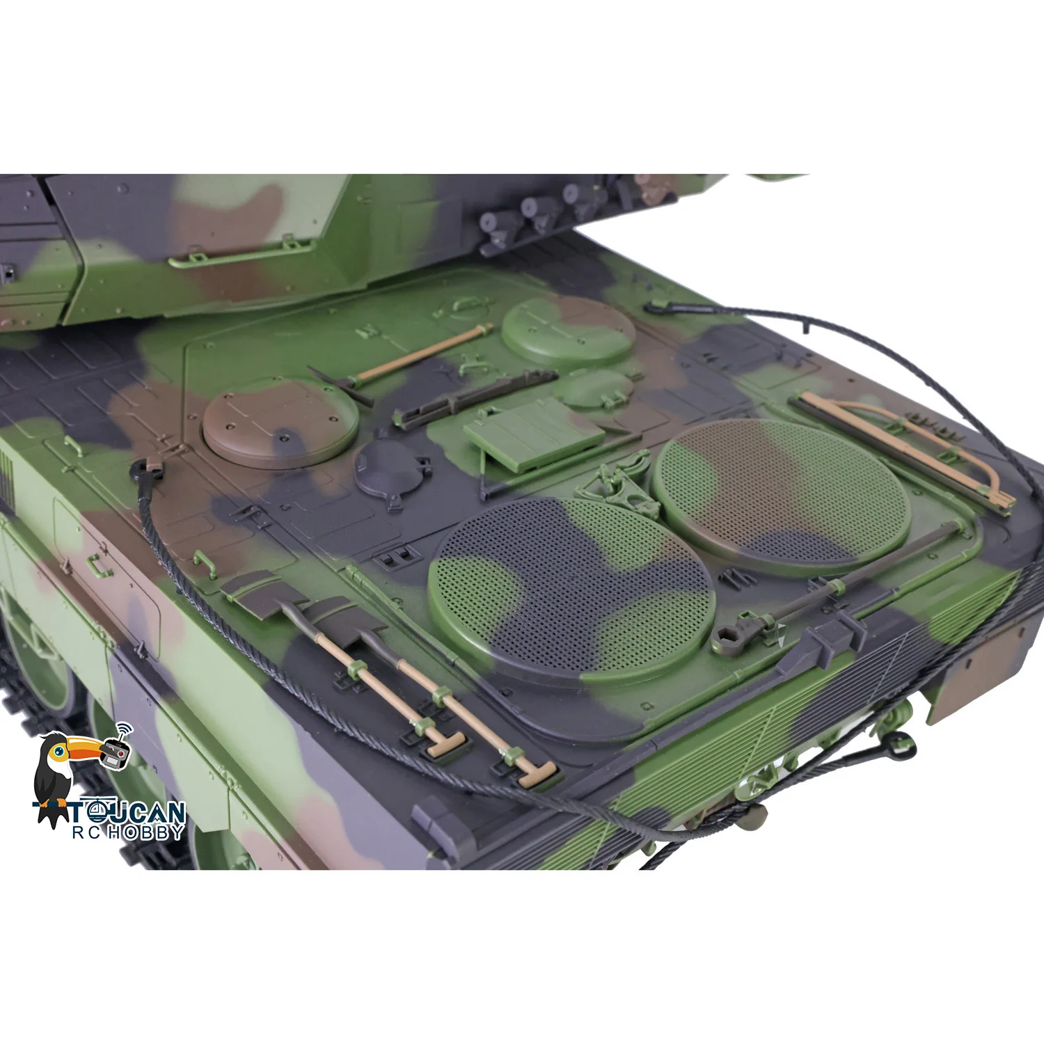 헝롱 1/16 7.0 업그레이드 레오파드2A6 RC 탱크 3889 W/ 360 °   포탑 배럴 반동