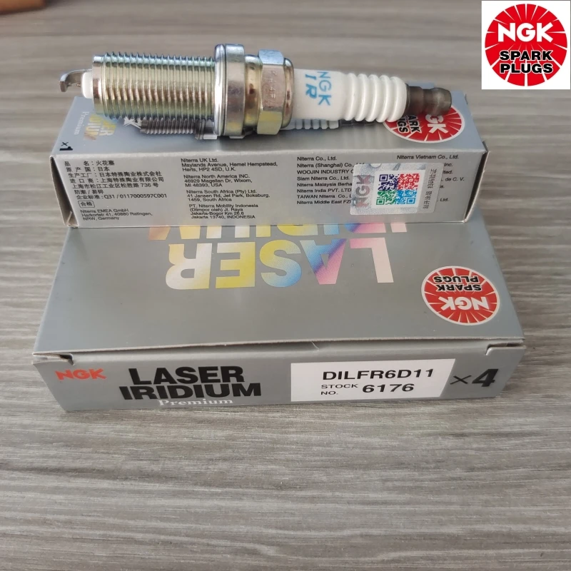 Original NGK DILFR6D11 6176 Iridium Platinum Spark Plug For Toyota Sienna RAV4 Previa Alphard Highlander Lexus GS350 3.5L 4/6Pcs