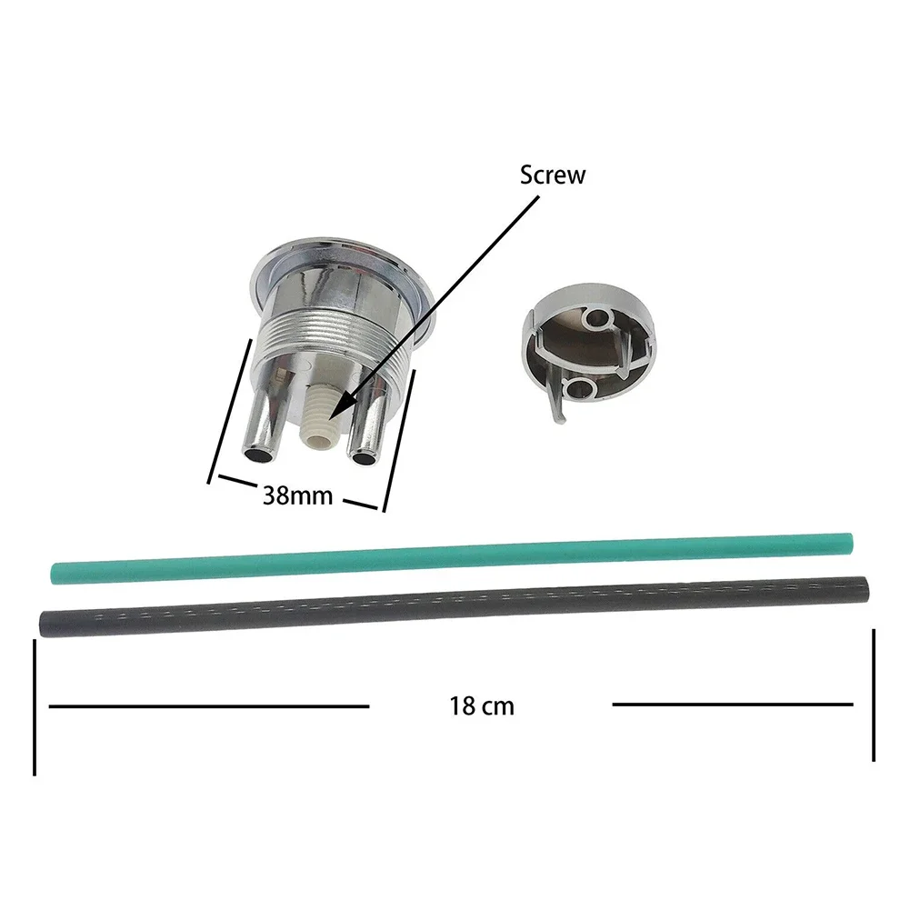 For Geberit Impuls 250 Dual Button Flush Valve Toilet Push Plastic Silver Parts Bathroom Accessories