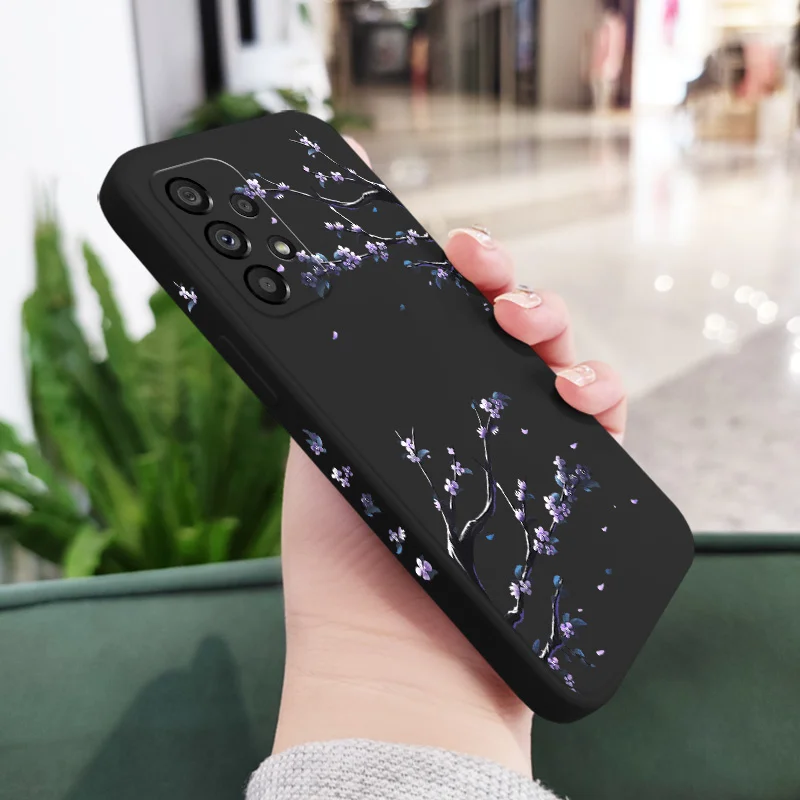 Purple Flower Rain Protective Phone Case Cover