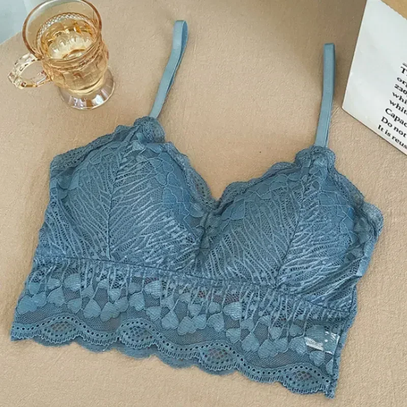 Open Back Bra Lace Bralette U Type Wirefree Boneless Brassiere Floral Women Top Backless Underwear Sexy Bras backless bra