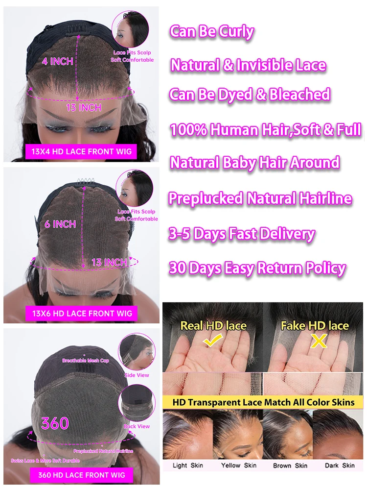 13x4 Bone Straight Human Hair Wigs 13x6 Hd Lace Frontal Hair 30 40 Inch Straight Transparent Lace Human Hair Wig For Black Women 6