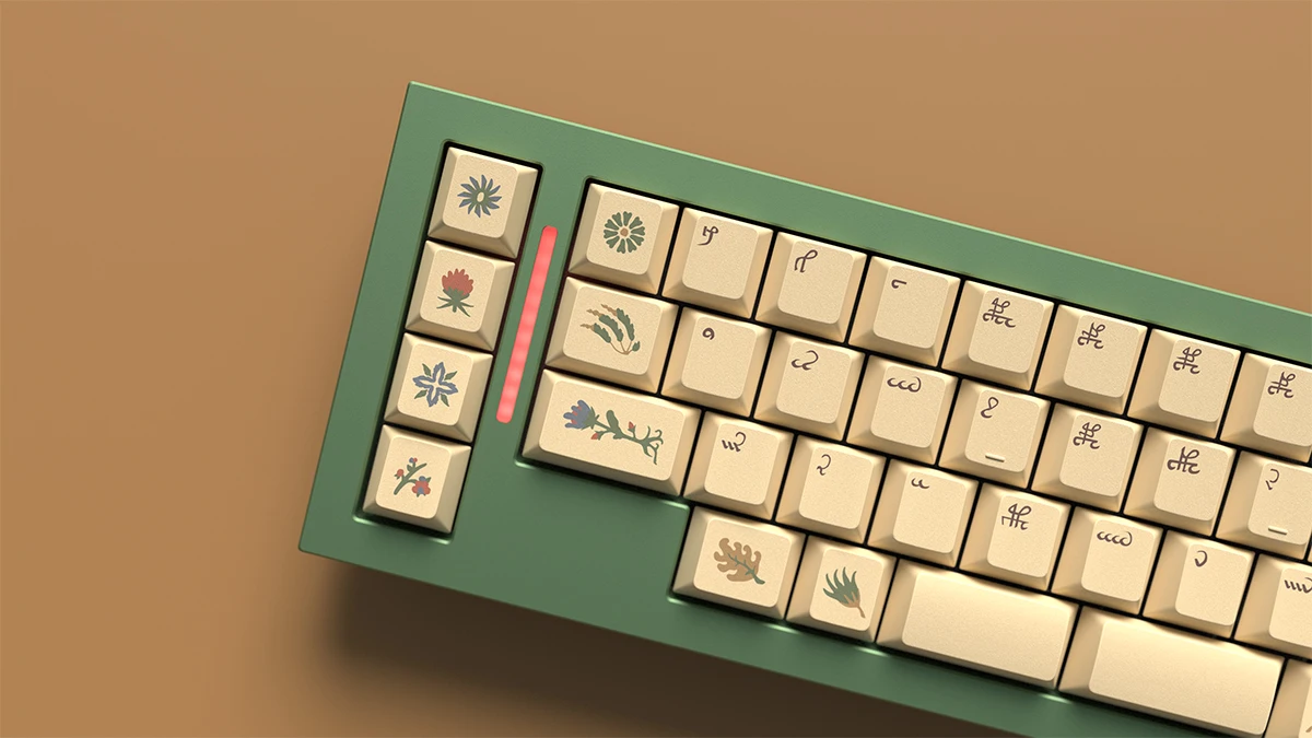 Milkyway MW Voynich PBT Dye Sub Cherry Profile Keycaps Mods