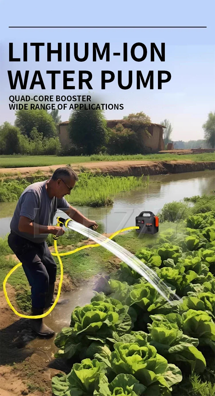 Electric Water Pump 30M Cordless Watering Machine Rechargeable Garden Watering T