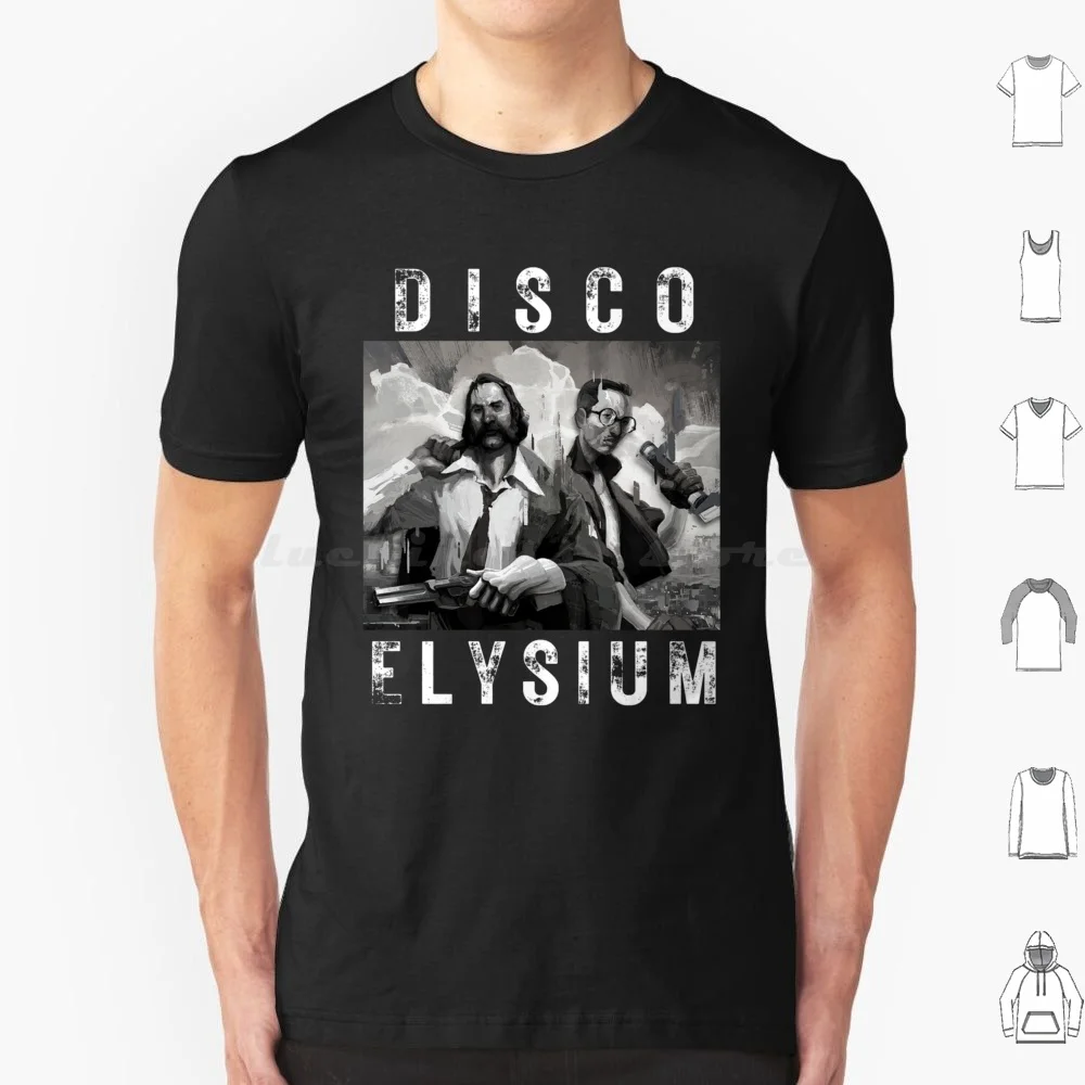 Disco Elysium Lover T Shirt Big Size 100% Cotone Discoteca Elysium Kim Kitsuragi Elysium Game Disco Zaum Harry Du Bois Rpg Video
