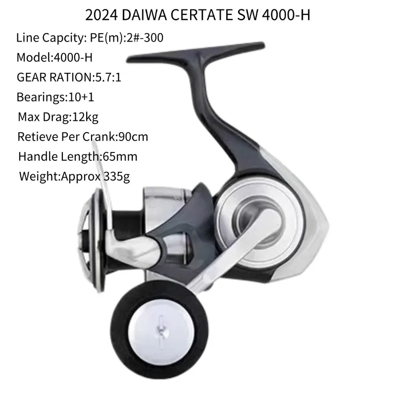2024 DAIWA CERTATE SW 4000-H 4000-XH 5000-P 5000-H 5000-XH