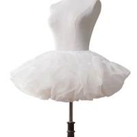Jupon à Volants en Tulle pour Femme, 6 Couches, Jupe Bouffante à Bulles, Tutus Plissée sans Cerceau, Sous-Jupe Courte, Demi-Slip 1