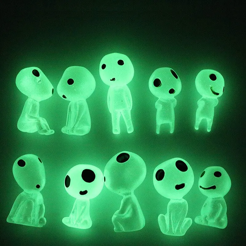 10pc Miniature Glow In The Dark Princess Ornaments 2