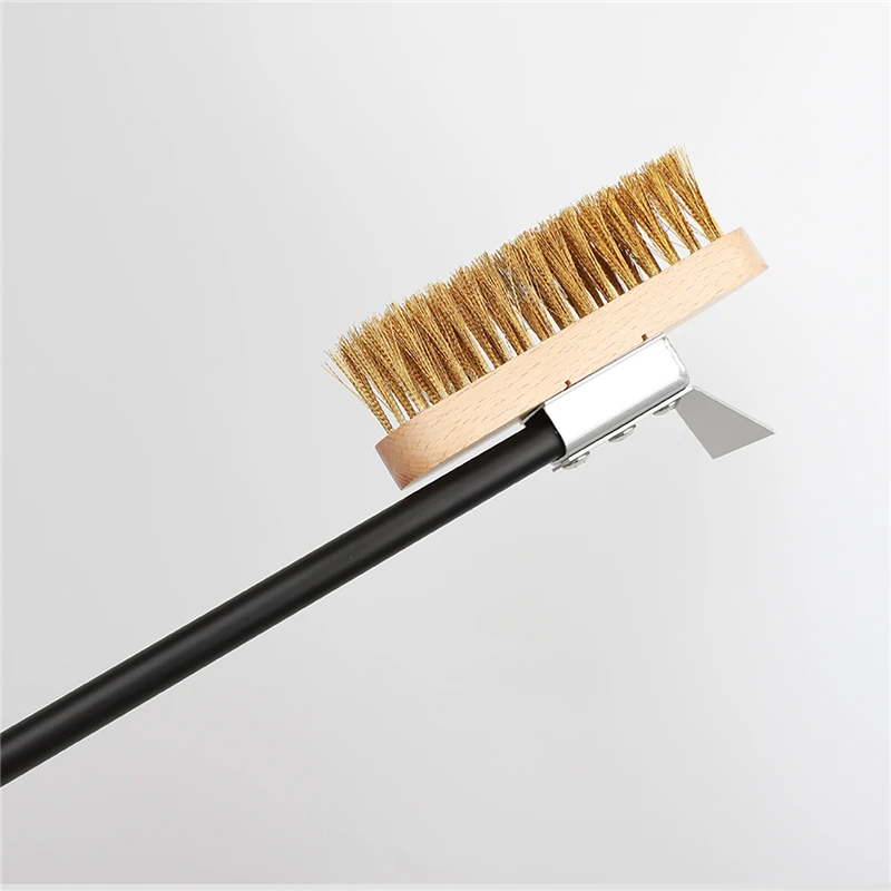 40/80cm Professional Pizza Oven Copper Brush Stainless Steel Scraper Commercial Home Grill Brass Cleaning Brush Tool