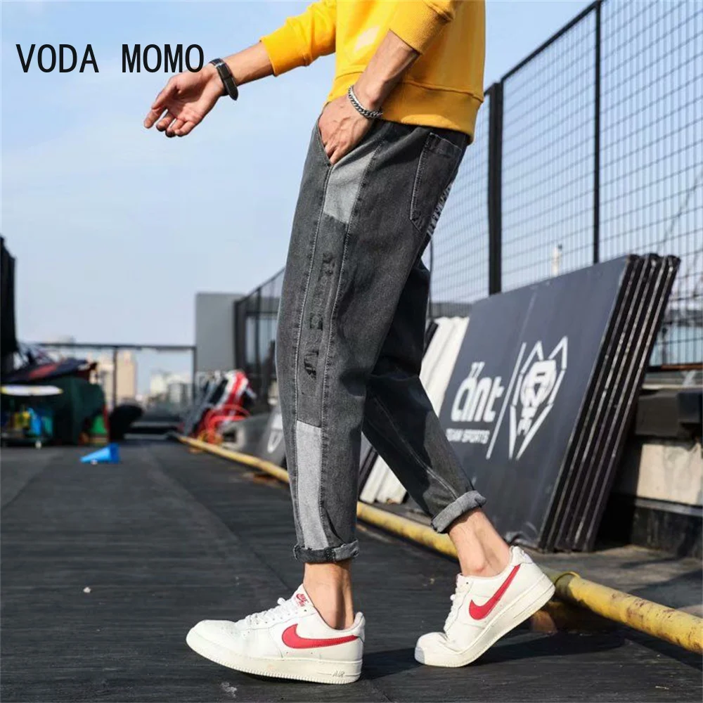 Korean Fashion Men Wide Leg Jeans 2022 Autumn New Streetwear Straight Baggy Denim Pants Male Brand Trousers Jogger Jeans Men