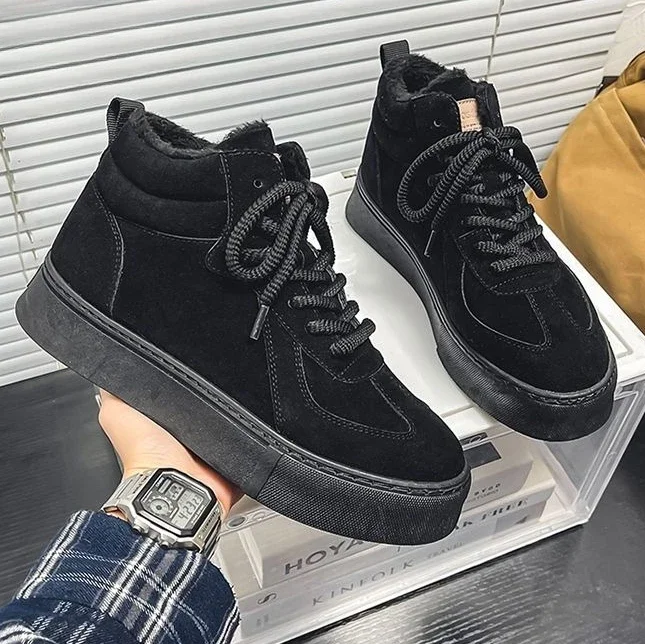 Herren Winter Vintage High-top Stiefel Mit Warmem Fleecefutter_voghion.com