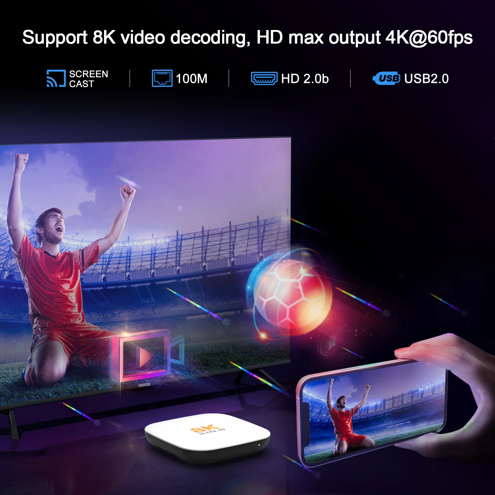 Smart TV Box H96 MAX M2 PLUS Rockchip RK3528 8K WiFi6 BT5.4 Google Voice Assista