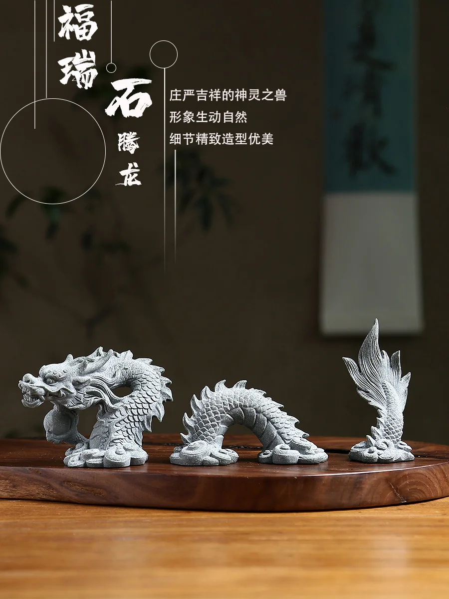 天然石 海 石 植物の跡あり アンティーク 青い砂の石の装飾、マイクロ風景