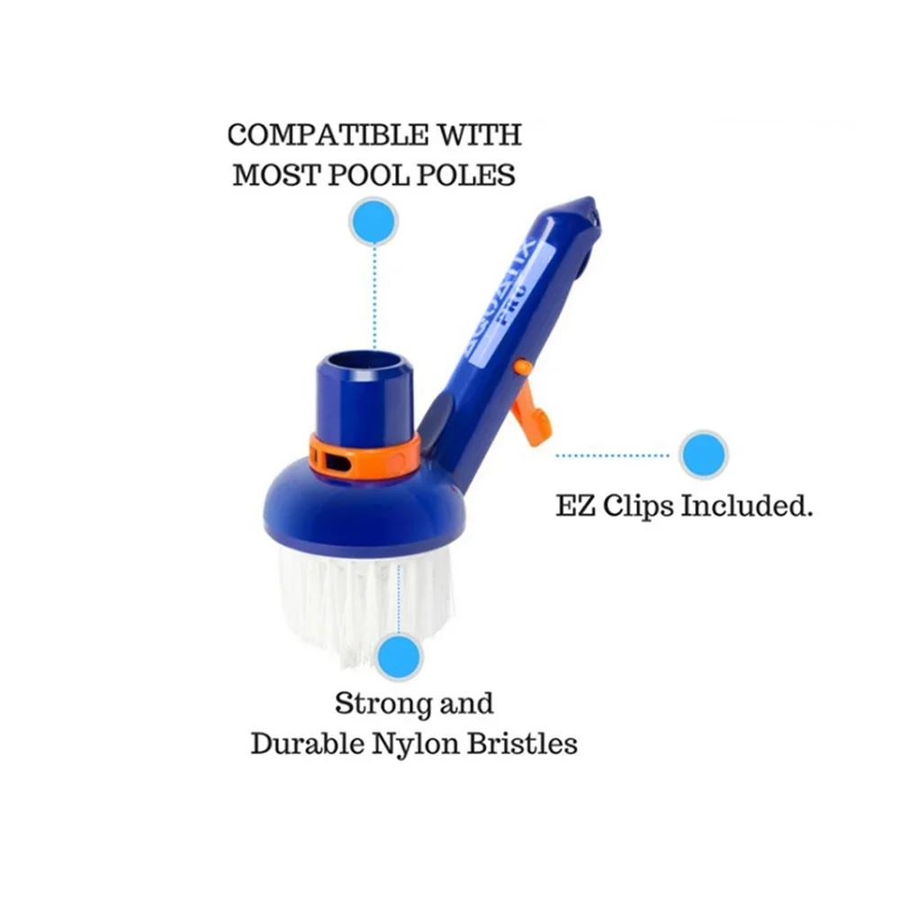 Swimming Pool Corner Vacuum Brush Spas Hot Tubs Cleaning Brushes Nylon Bristles Frame Net Skimmer Cleaner Pool Brush